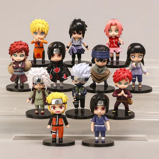 12pcs/set Naruto Anime Shippuden PVC Figures Toys